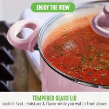 GreenLife 18-Piece Soft Grip Toxin-Free Healthy Ceramic Non-Stick Cookware Set, Pink, Dishwasher Safe - Pink - View 9