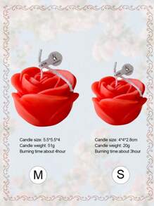 Rose Confession Scented Candles, 3D Rose Flower Candle, Romantic Gift For Valentine's Day, Wedding Anniversary, Candlelight Dinner Decoration, Improve Indoor Atmosphere And Photo Shoot Props,Valentine's Day,Valentines,Valentines Candles Gifts Birthday Graduation