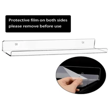 1/2/4件4/7/12/15英寸透明亚克力U型壁挂式收纳架，无需钻孔，指甲油展示架，厨房调味品收纳架