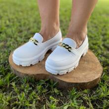 Women's Tractor Moccasin Shoe Lightweight Comfortable Stylish 34 To 40 - Felp Comercio - 白色 - 查看 2