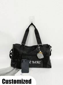 Borsa a spalla personalizzata di grande capacità, minimalista, borsa da viaggio per il weekend, borsone essenziale per organizzare bagagli, pratica per le vacanze estive, viaggi, organizzazione di vestiti e accessori per l'aeroporto