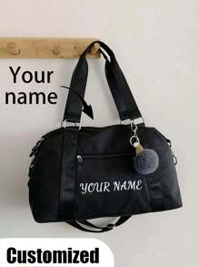 Borsa a spalla personalizzata di grande capacità, minimalista, borsa da viaggio per il weekend, borsone essenziale per organizzare bagagli, pratica per le vacanze estive, viaggi, organizzazione di vestiti e accessori per l'aeroporto
