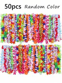 Bộ 1/5/10/20/30/40/50 vòng hoa Hawaii, phụ kiện trang trí tiệc theo chủ đề hoa nhiệt đới Hawaii, vòng hoa đội đầu, trang trí lễ hội, đám cưới, sinh nhật trên bãi biển, đồ dùng tiệc tùng. - Nhiều màu - Xem 9