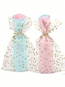 200 piezas-100 piezas Bolsas de plástico transparente/Bolsas de celofán con 100 piezas de pegatinas hechas a mano para envolver galletas, pasteles, chocolates, dulces y aperitivos, ideal para suministros de panadería y fiestas. Bolsas de embalaje con estampado de lunares y pegatinas, ideal para regalos del Día de la Madre, regalos y despedida de soltera.