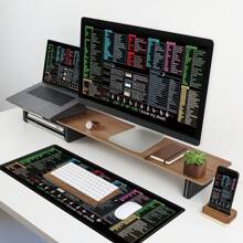 Excel Shortcut Keys Mouse Pad - Extended Large XL Cheat Sheet Gaming Mousepad | PC Office Spreadsheet Keyboard Mat | Non-Slip Stitched Edge - Color - View 4