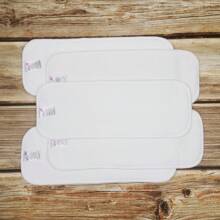 Littles & Bloomz Inserto de pañal de tela para bebé para pañales lavables y reutilizables, almohadillas de microf ibra de 3 capas de absorción de agua rápida - Blanco - Ver 10