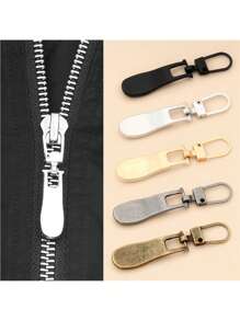 5 قطع إغلاق سحاب معدنية قابلة للفصل، بديل لحقائب، أحذية، ملابس، قفل سحاب قابل للإزالة كإكسسوارات خياطة DIY