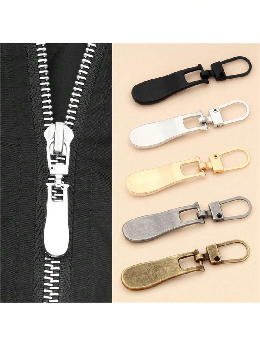 5 قطع إغلاق سحاب معدنية قابلة للفصل، بديل لحقائب، أحذية، ملابس، قفل سحاب قابل للإزالة كإكسسوارات خياطة DIY