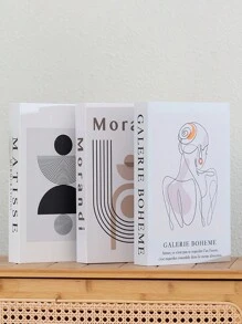 1pc/3pcs Fashionable Decorative Books, Modern Minimalist Folding Fake English Books, Craft Decorative Book Models, Suitable For Cafe, Hotel, Study Room, Nordic Style (Not Openable) Best Gifts Birthday Graduation