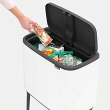 Brabantia Bo Touch Bin - 36L Inner Bucket White Waste Bin - Soft-Touch - White-1innerbucket(36L) - View 5