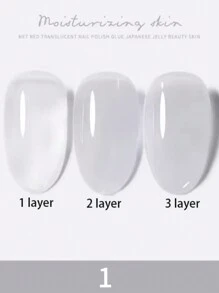 2026春夏新款流行果冻冰透明裸色凝胶指甲油套装，适合美甲沙龙和DIY，情人节女士礼物 - 彩色 - 查看 20