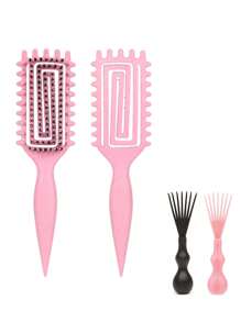 2025 卷发梳，顺发梳 - 通风造型梳，适合卷发，防毛躁，干湿两用，女士适用 - Candybrush