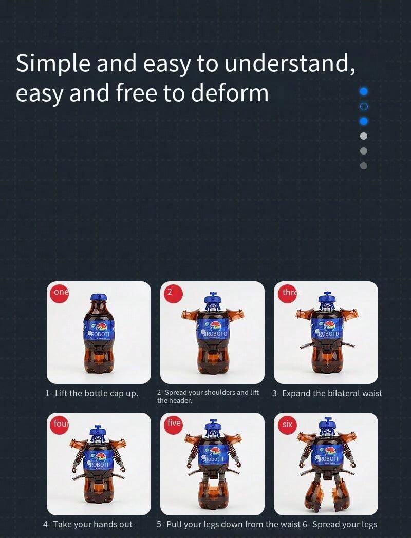 Transformable Soda Robot Simulation Beverage Desktop Decor, Multi ...