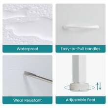 Fabric Storage Dresser With 9 Drawers, Steel Frame And Wooden Top For Bedroom, Closet And Entryway , White