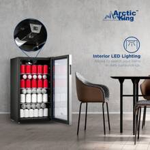 Arctic King 115-Can Beverage Fridge & Cooler, Stainless Steel Look, ARV115B1AST - Silver - View 7