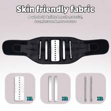 Lower Back Support Belt With Strong Metal Stays, Lumbar Brace For Pain Relief From Scoliosis & Sciatica And Injury Prevention From Heavy Lifting, Adjustable And Breathable - Black - View 4