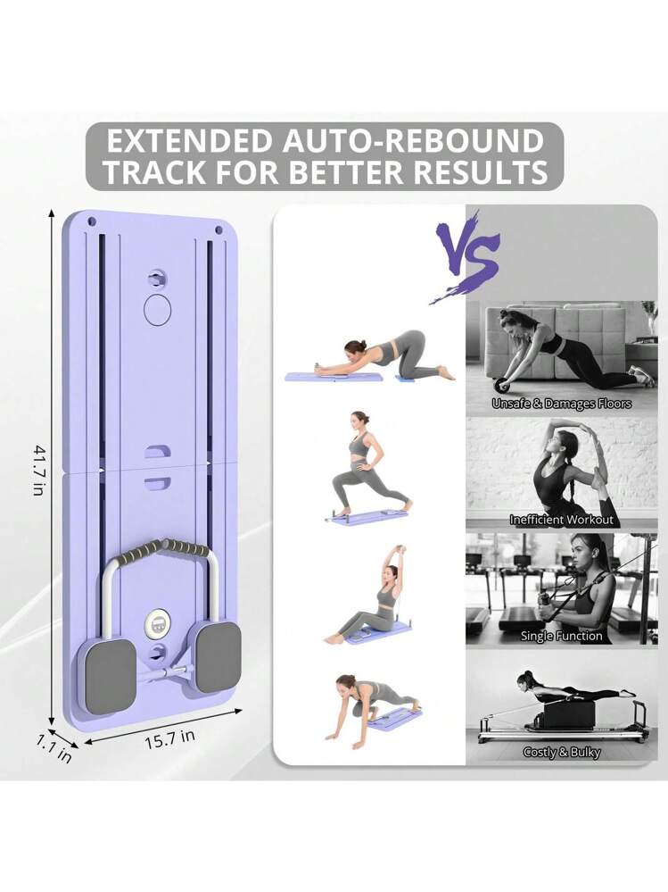 TODO Reformer Pilates Pliable - Avec Jump Board, 4 Ressorts