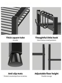 A Multifunctional Kitchen Storage Rack, Serving As Both Microwave And Oven Rack, Dual-Layer Design For Storing Spices And Other Items, Also Suitable For Home Decor, Bathroom Supplies, Birthday Gifts, New Year Gifts, Valentine's Day Gifts, Etc.