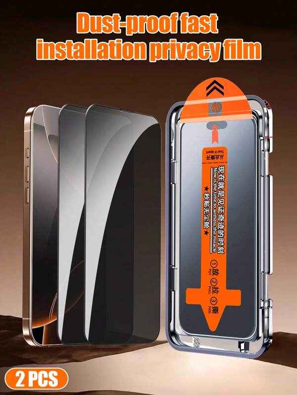 1 Stück 9H gehärtetes Glas Datenschutz Bildschirmschutz, Staubfreie Sofort-Klebung mit Einknopfinstallation, kompatibel mit iPhone 17/17 Pro/17 Pro Max, 16/16 Plus/16 Pro/16 Pro Max, 15/15 Plus/15 Pro/15 Pro Max, 14/14 Pro/14 Pro Max/14 Plus, 13/13 Pro/13 Pro Max, 12/12 Pro/12 Pro Max, 11/11 Pro Max/11 Pro, X/XS/XS Max/XR