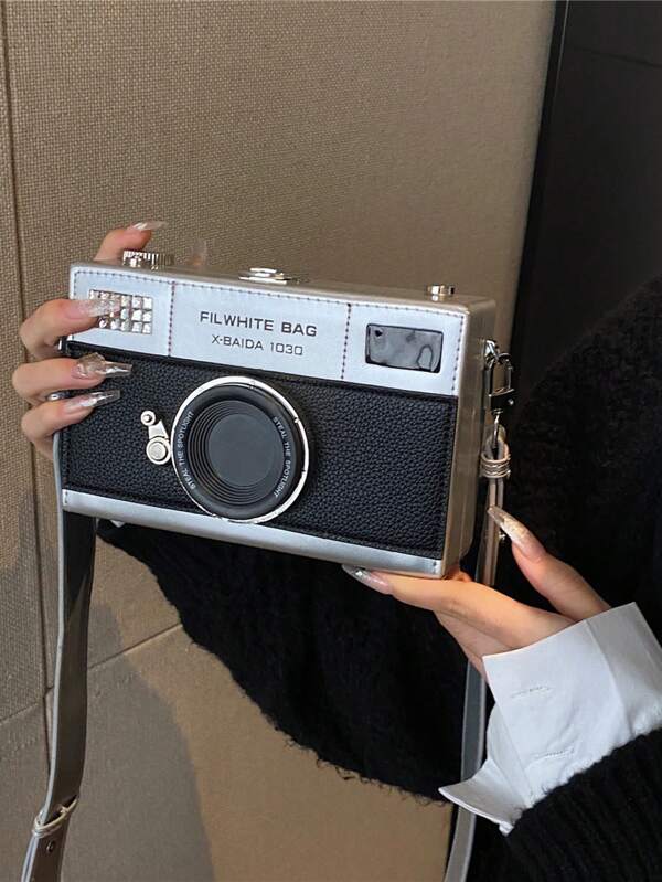 peach tree 1 حقيبة كتف مبتكرة على شكل كاميرا صلبة، هدية إبداعية وأنيقة