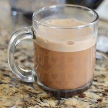 Jogo 2 Canecas Vidro Transparente 250ML Chocolate Quente Cha Cafe