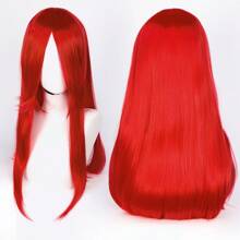 FULCRUM 24 Inch Pink Blue Green Black Anime Costume Long Straight Cosplay Wig Heat Resistant Synthetic Fibers Wig For Party Halloween Christmas