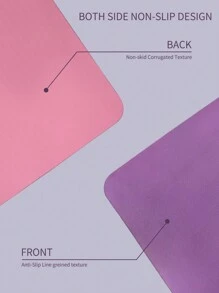 1pc 183*61*0.6cm TPE Anti-Slip Yoga Mat, Easy To Storage And Double-Side, Suitable For Women And Men Exiercise Fitness - Multicolor - View 7