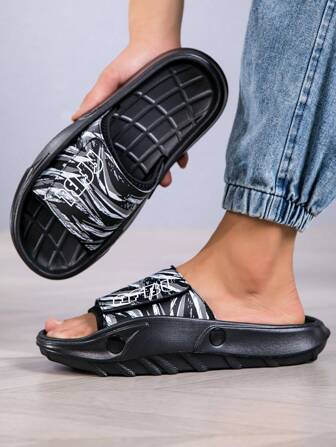 新款夏季男士时尚户外厚底防滑防臭拖鞋沙滩凉鞋舒适穿着