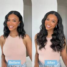Body Wave Clip In Hair Extensions Halloween 100% Unprocessed Human Hair Full Head Brazilian 120g/8 Pieces Natural Black Clip Ins Remy Hairith 20 Clips Double Weft 120g/Set Brazilian Clip On Hair Extension For Women Virgin Hair Brazilian Hair Seamless Clip In Hair - Natural Black - 查看 9