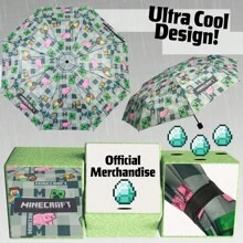 Minecraft Telescopic Umbrella Folding Lightweight Travel School - Multicolor - View 3