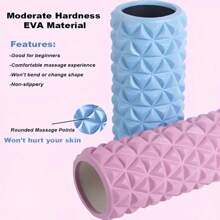 3D Diamond Foam EVA Massage Roller Hollow Yoga Column Fitness Equipment For Muscle Physiotherapy And Sports Rehabilitation Rolle - Blue - View 4