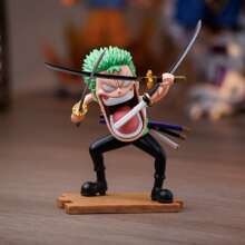 Banpresto Set di 3 Statuette dei Pirati Affamati Zoro, Sanji, Decorazione per la casa, Piccolo regalo, Regalo di Natale
