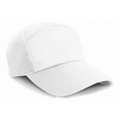 Result Unisex Plain Baseball Cap (White) - 100% Cotton