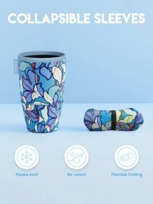 Meoky 3 Packs Reusable Sleeves For Iced Coffee & Soda Cup, Insulated Neoprene Sleeves For Iced & Hot Drinks - Blue - View 4