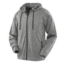 Mens Hooded Jacket (Grey/Black) - 135gsm 100% Polyester - Grey - View 1
