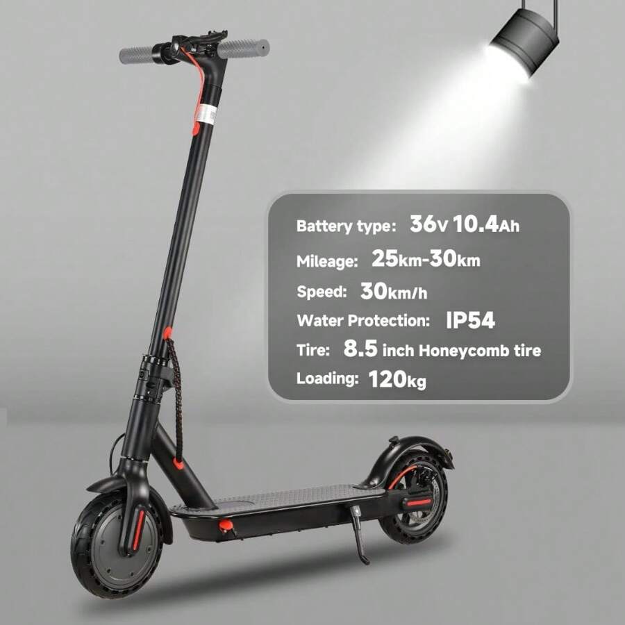 Cheap  N7PRO Electric Scooter Adults 36V 10.4Ah Escooter Long Range 19 Miles Lightweight Kick Scooter US Stock Black With Gift - 36V 10.4Ah 黑色 - 查看 1
