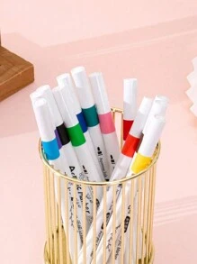 80 marcadores de pintura acrílica de colores, apropiados para pintar y crear manualidades artísticas DIY, resistentes al agua, lavables, se pueden usar en tela, vidrio, cerámica, plástico y la mayoría de las superficies (estilo aleatorio)