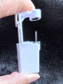 1-24pcs Simple Operation Ear Piercing Gun, Sterile, Portable Disposable 2nd Generation Ear Stud Piercer, Ear Piercing Tool - Silver - View 2