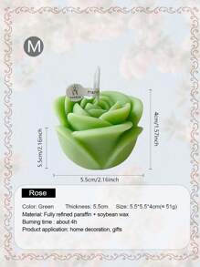 Rose Confession Scented Candles, 3D Rose Flower Candle, Romantic Gift For Valentine's Day, Wedding Anniversary, Candlelight Dinner Decoration, Improve Indoor Atmosphere And Photo Shoot Props,Valentine's Day,Valentines,Valentines Candles Gifts Birthday Graduation