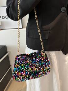 A Piece Of Glitter Makeup Bag Is A Fashionable And Practical Beauty Accessory, Suitable As A Valentine's Day Gift. Detailed Description As Follows: I. Appearance Design Glitter Element: The Entire Bag Is Decorated With Shiny Glitter, Adding A Sense Of Luxury And Fashion. The Bag Shines Brilliantly Under Light, Becoming The Focus For Beauty Enthusiasts.,For Holiday Beach, Bathroom Collection, Bedroom Collection, Large Capacity - Multicolor - View 19