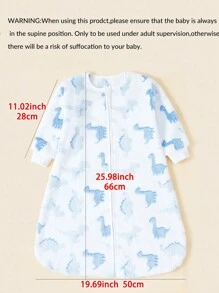 momscare 1入厚絨睡袋,帶拉鍊,男女寶寶通用,冬季保暖