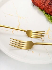 Bộ dao nĩa bít tết bằng thép không gỉ 5/20/30 chiếc, dùng cho bữa ăn tại nhà, khách sạn, tiệc tùng - Bạc - Xem 6