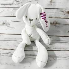 1 Peça Brinquedo de Pelúcia de Coelho Bordado Personalizado, Pode Bordar Texto, Nome, Aniversário, Logotipo, Presente Ideal para Dia dos Namorados, Aniversário, Cor de Bordado Personalizável, Textura Suave, Presente Surpresa, Coelho Elegante, Coelho Fofo, Presente para Pais, Namorada, Dia do Professor, Batizado, Festa, Halloween, Natal