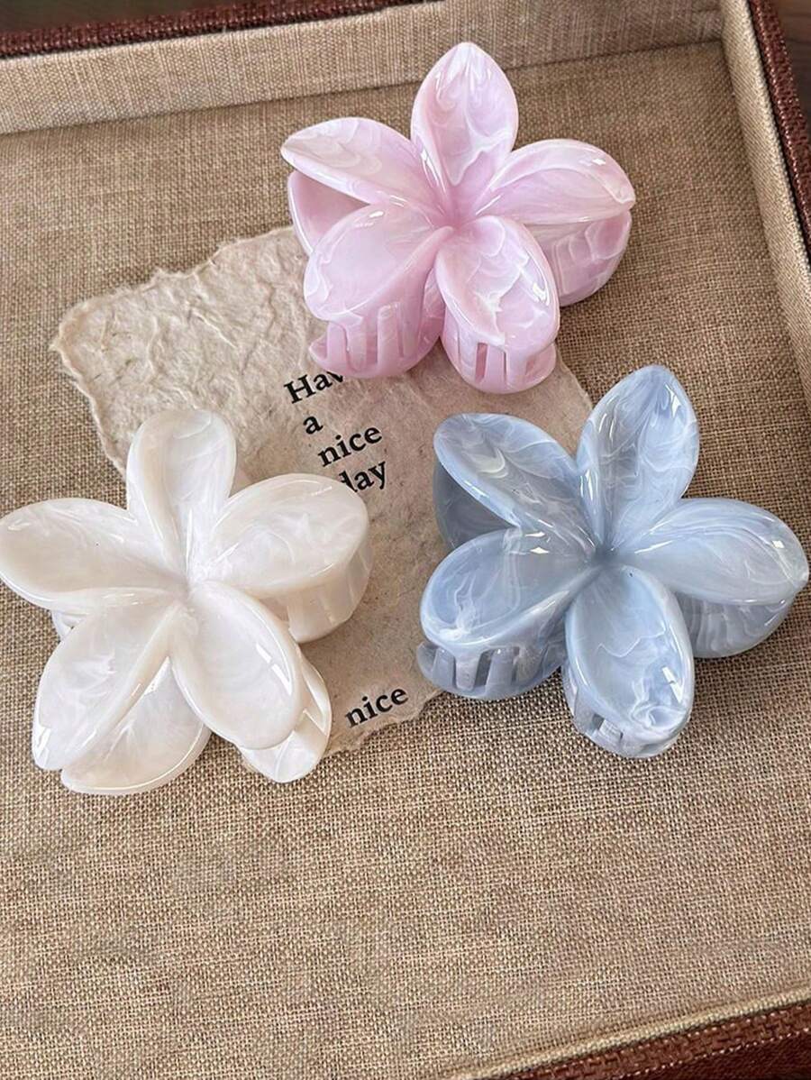 Bộ 3 kẹp tóc hoa acrylic nhiều màu sắc thanh lịch, thích hợp cho búi tóc, buộc tóc đuôi ngựa, phụ kiện hàng ngày đa năng cho phụ nữ kẹp tóc, kẹp tóc, kẹp hàm, kẹp tóc, kẹp tóc, kẹp tóc, phụ kiện tóc mùa thu đông cho phụ nữ cho trang phục đi nghỉ - Nhiều màu - Xem 1