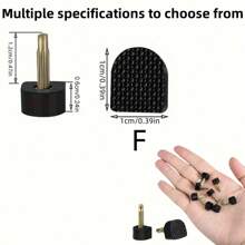 10Pairs High Heels Replacement Shoe Cap, Silent And Durable, High Heels Protection Nail,Round And U-Shaped High-Heeled Shoe Studs(Black And Apricot)