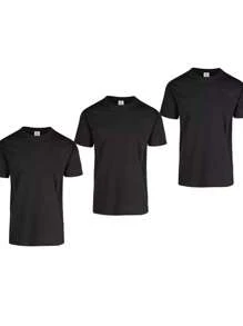3x2 Pack Of 3 Cotton T-Shirt For Men Excellent - Black - View 1