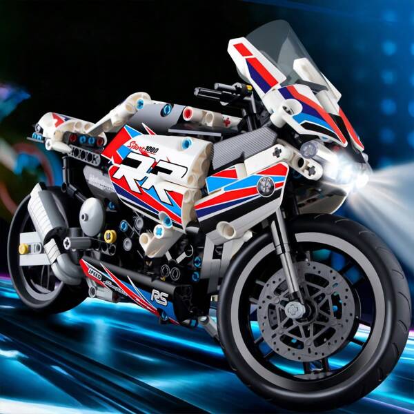 2024 Novo BMW Motocicleta M1000RR Mecânica Blocos de Construção de Alta Dificuldade Quebra-cabeça Brinquedo