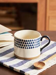 1 件创意复古日式咖啡杯，高端陶瓷早餐牛奶杯，大容量，返校季 - 彩色 - 查看 7