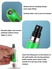 Vaporisateur de parfum personnalisé de 5 ml, atomiseur de parfum haut de gamme personnalisé, nom imprimé personnalisé, flacon vaporisateur mini portable rechargeable, cadeaux personnalisés pour amis et demoiselles d'honneur, flacon de parfum et diffuseur d'huiles essentielles pour les voyages (sans parfum, flacon vide uniquement) - 5ml - Voir 4