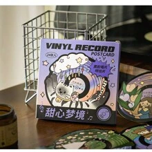 1 set de cărți poștale moi și adorabile cu 24 de bucăți de discuri de vinil și seria de vis dulce, cadou creativ, Valentine, nuntă